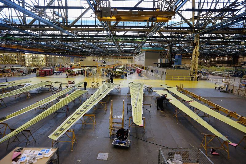 Illustration for article titled The Stunning Factory Porn Of Aircraft Assembly Lines